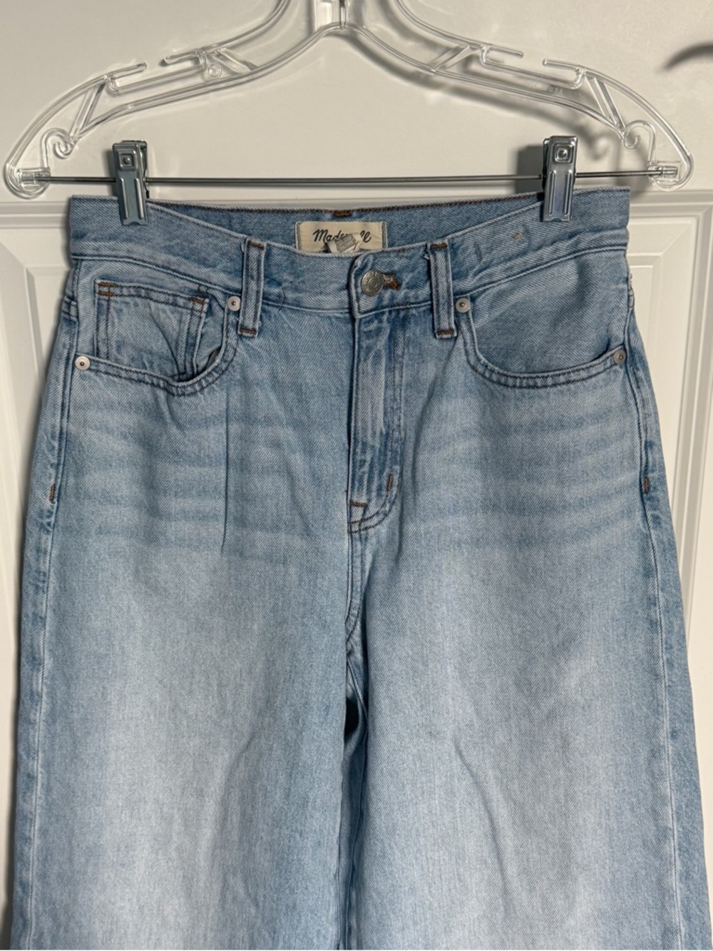 Madewell Ahern Wash Superwide-Leg Jeans Size 25 Denim 54940 - Picture 5 of 13